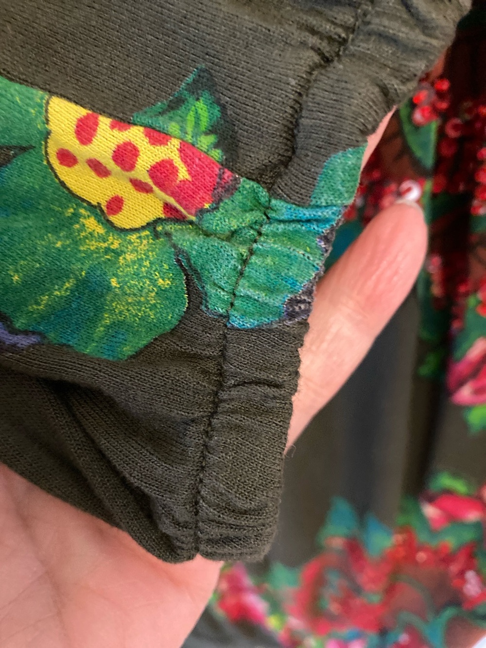 Desigual Olive Tunic “different is beautiful”with Pink & Green Floral Print - Picture 7 of 11